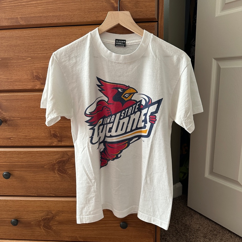 Iowa State Cyclones NCAA Vtg White Short Sleeve T-Shirt, Size Medium